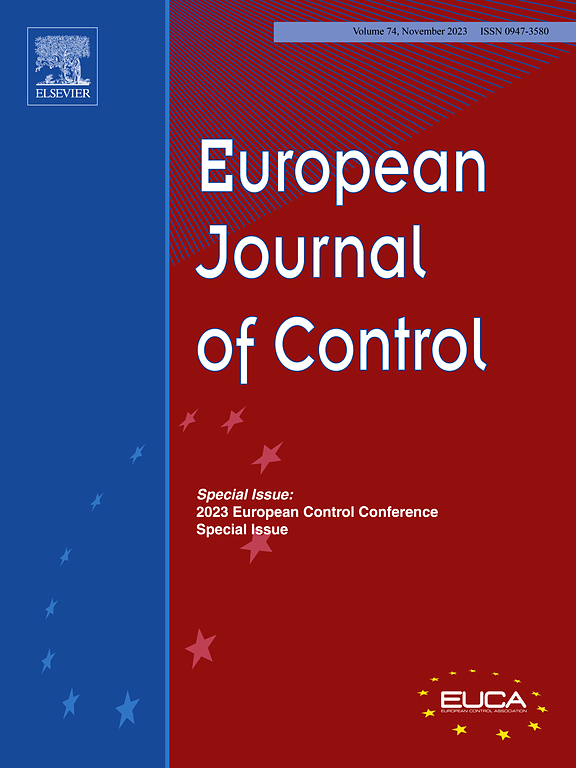 Go to journal home page - European Journal of Control